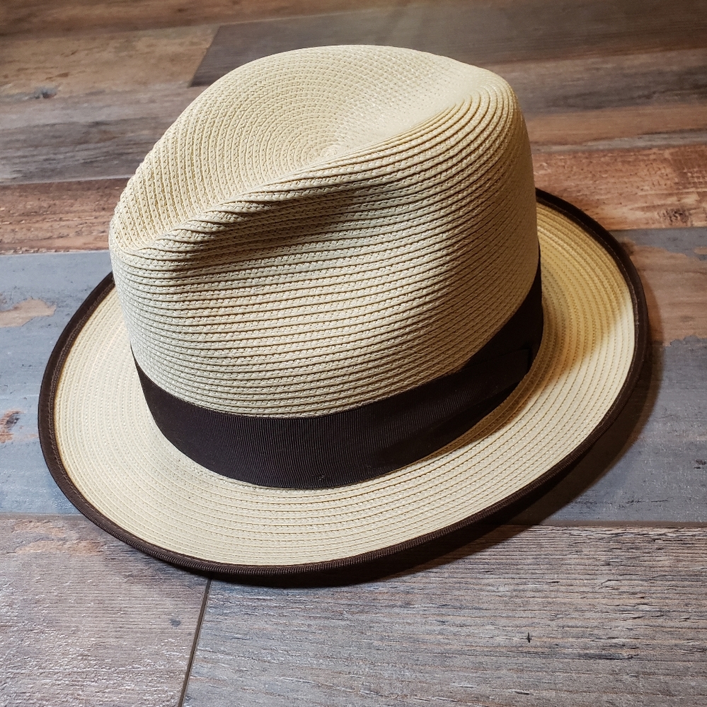 Stetson Woven Hemp Hat Collectable White/Tan Size 57 / 7 1/8 - Picture 6 of 10